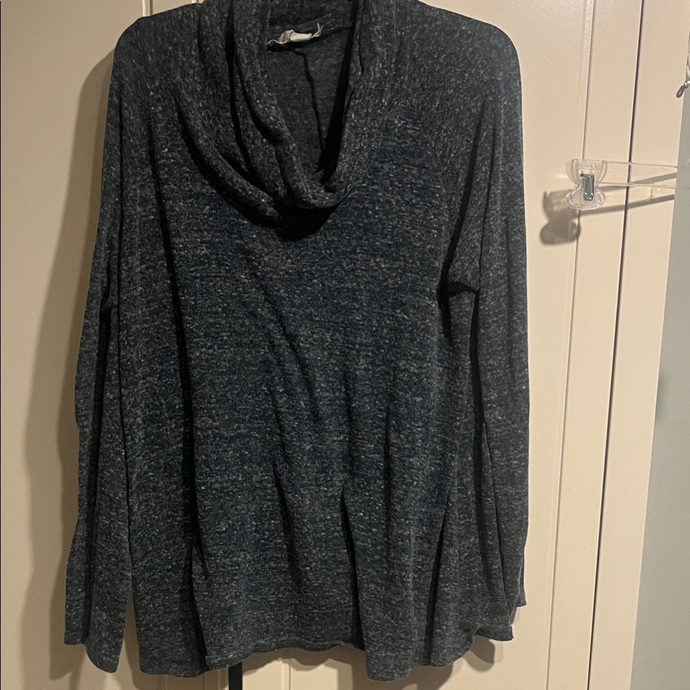 Women's Cowl Neck Sweater - Dark green